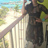 Transparent Dress Sleeve Beach Dress